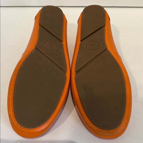 Michael Michael Kors Orange Leather Loafers Flats Shoes Size 9.5 - Picture 7 of 14